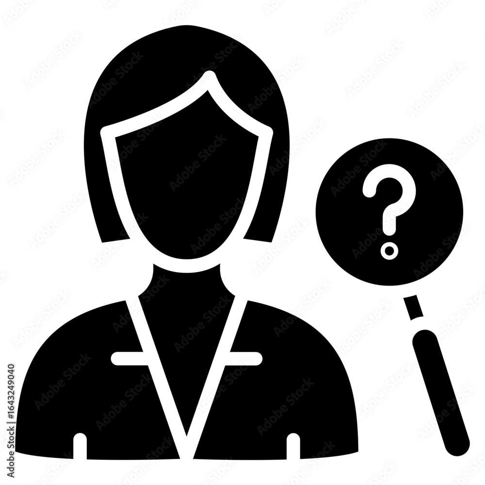 Poster candidate search icon vector image. can be used for project management.