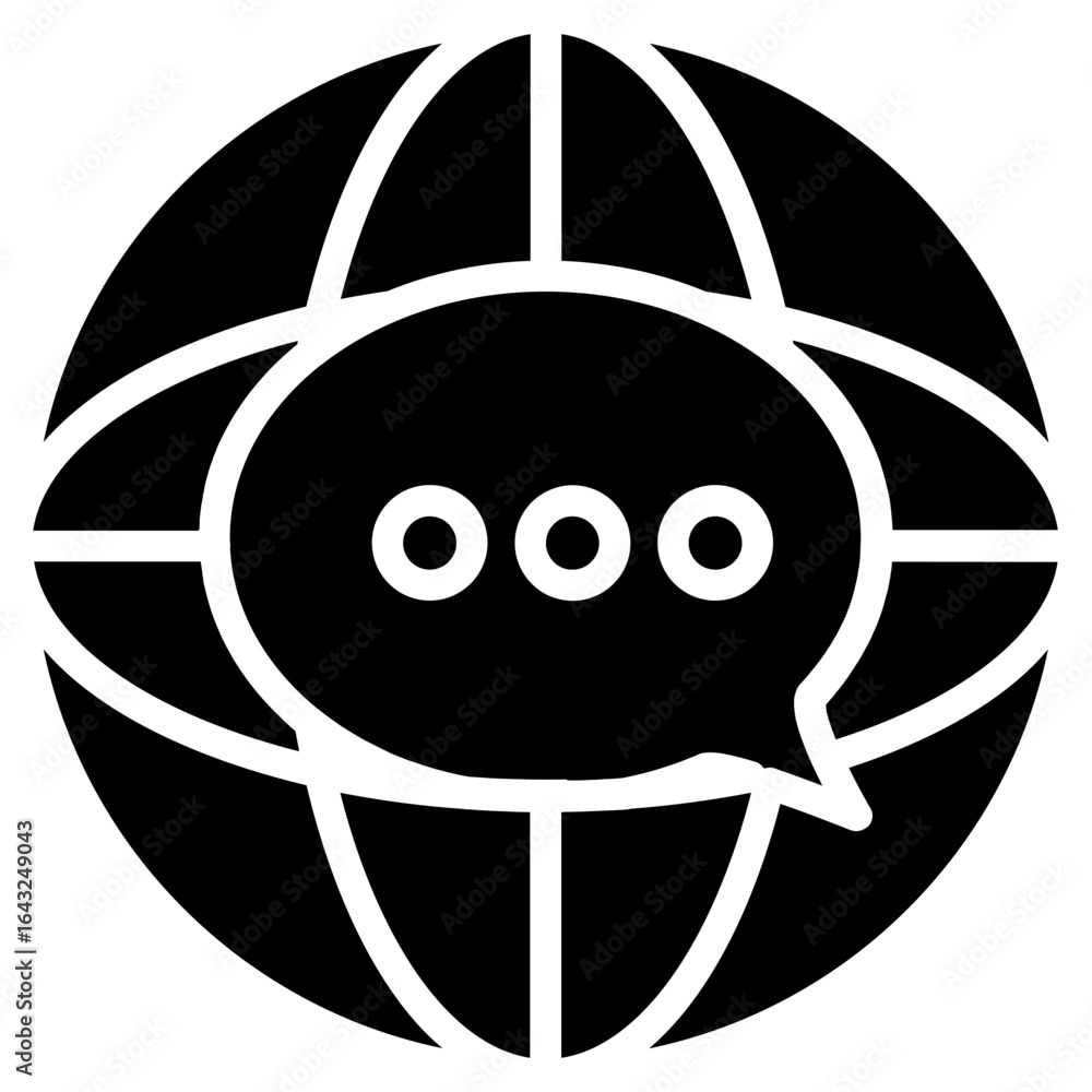 Poster international dialogue icon vector image. can be used for project management.