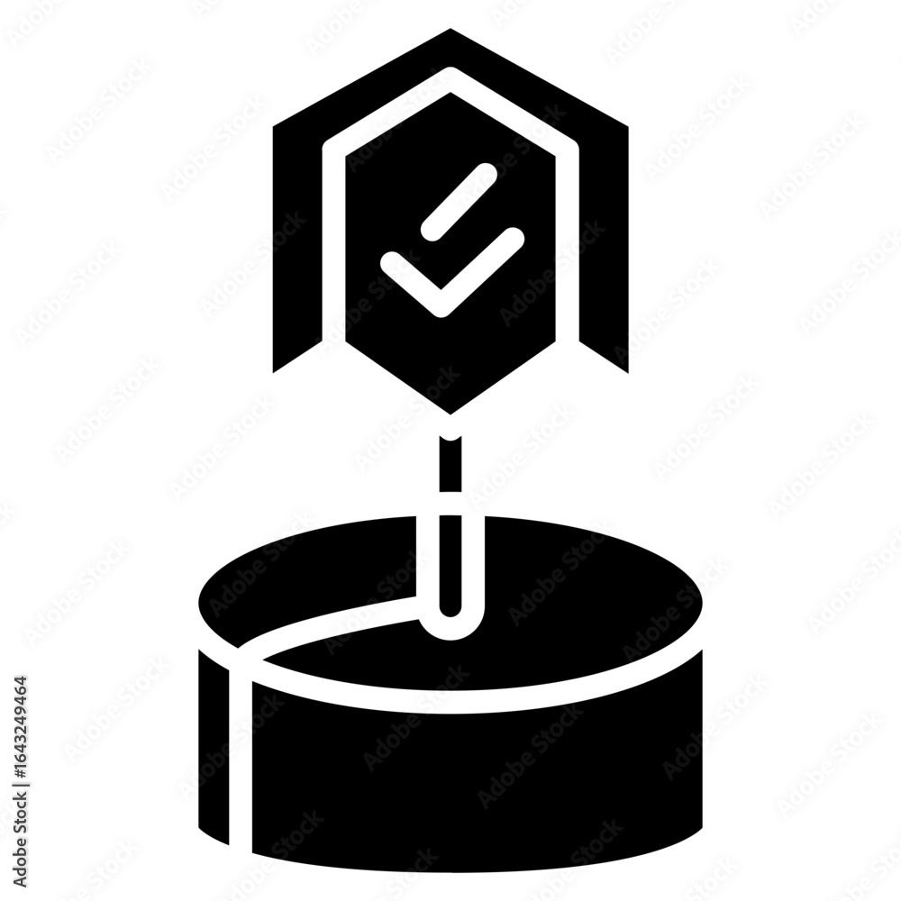 Aufkleber milestone complete icon vector image. can be used for project management.