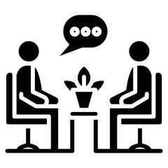 Interview icon vector image. Can be used for Project Management.
