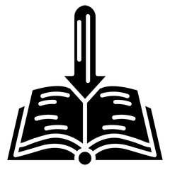 Download Book icon vector image. Can be used for Online Education.