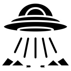 Space Invasion icon vector image. Can be used for Science Fiction.
