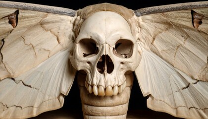 Skull with moth wings