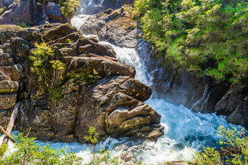 Cantaros Waterfall, near Puerto Blest, Rio Negro Province, Patagonia, Argentina.