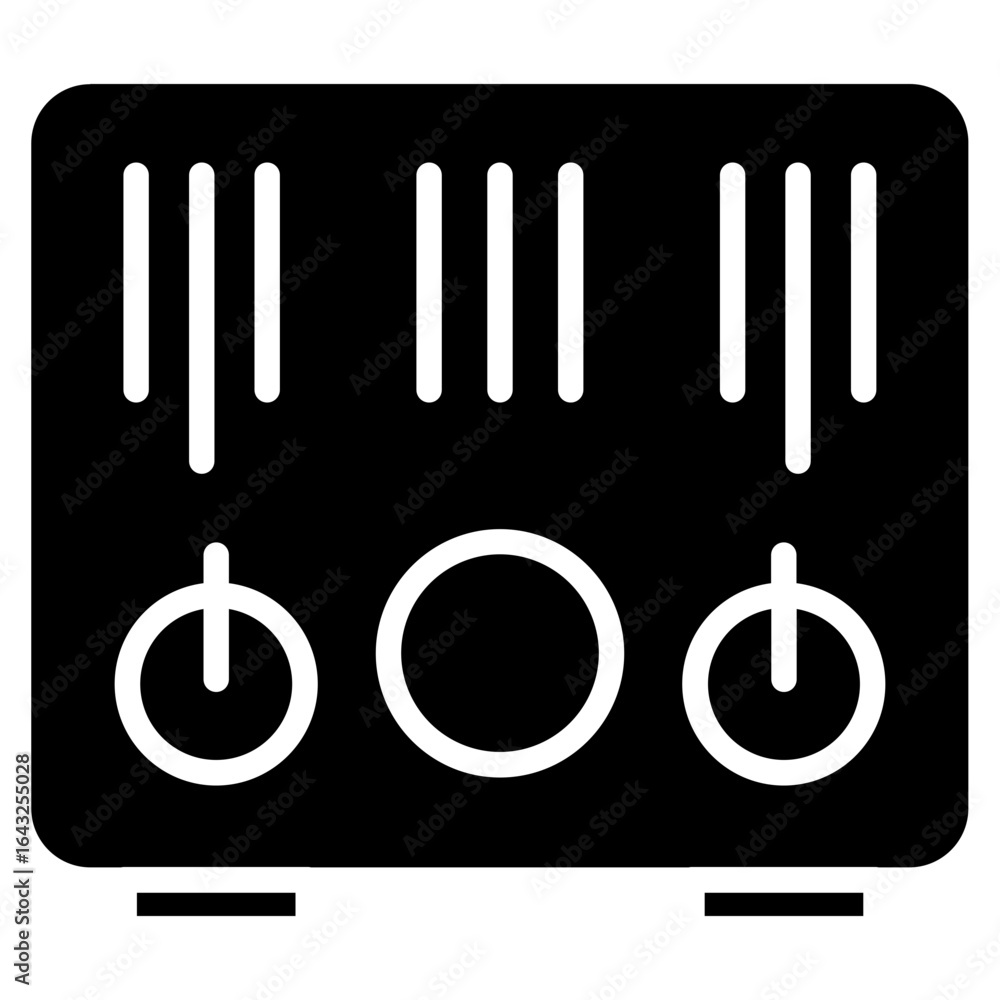 Poster amplifier icon vector image. can be used for electric circuits.