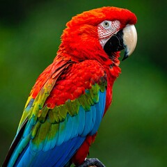 Obraz premium Close-up Scarlet Macaw