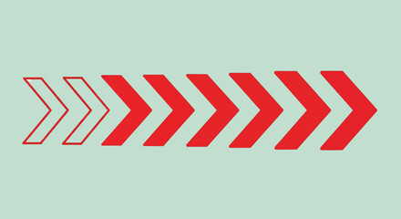 Clean and modern directional arrow graphic for design projects