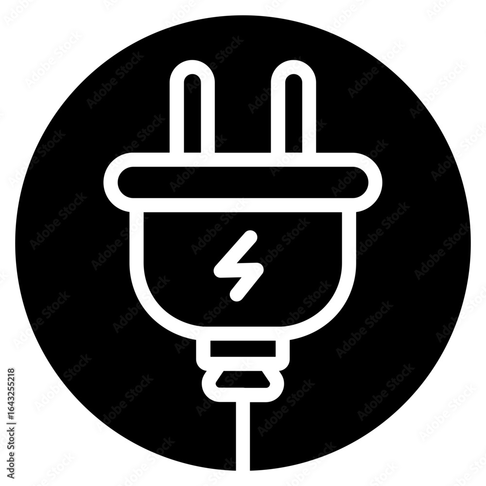 Poster extension cord icon vector image. can be used for electric circuits.