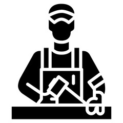 Carpenter icon vector image. Can be used for Women.