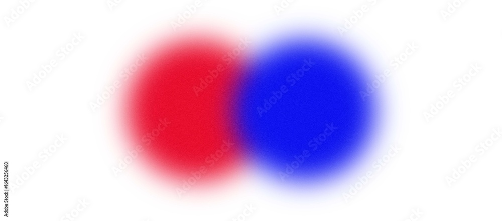 Poster abstract overlapping circles of red and blue create a visually striking and dynamic composition, iso