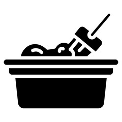 Cleaning Tub icon vector image. Can be used for Cleaning and Dusting.