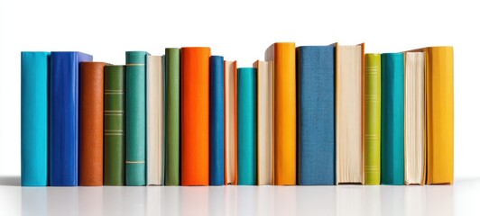 The colorful array of books showcasing creativity and inspiration in reading.