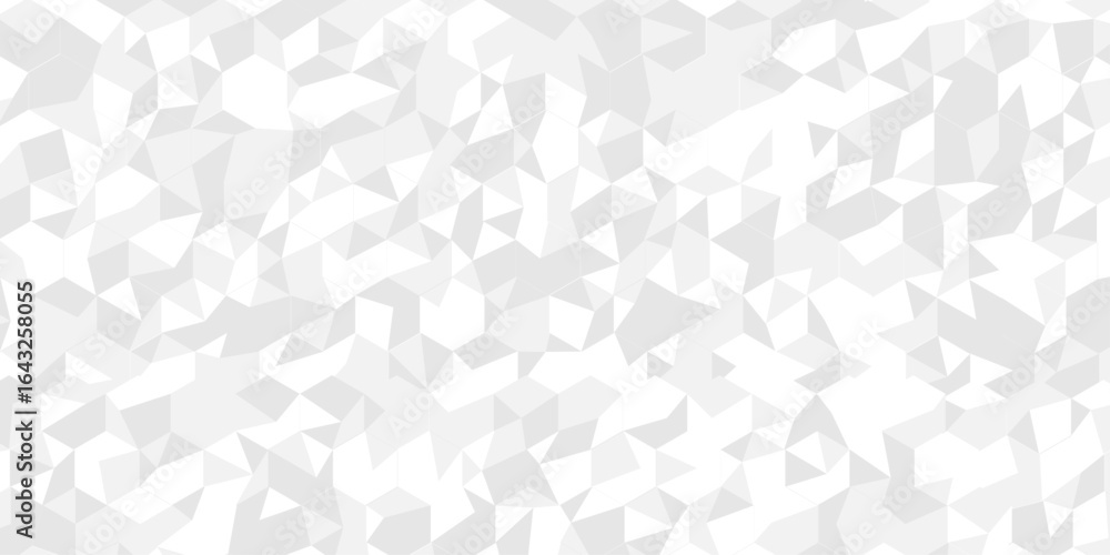 Poster geometric white, gray cube square low polygon texture wallpaper. abstract surface creative diamond p