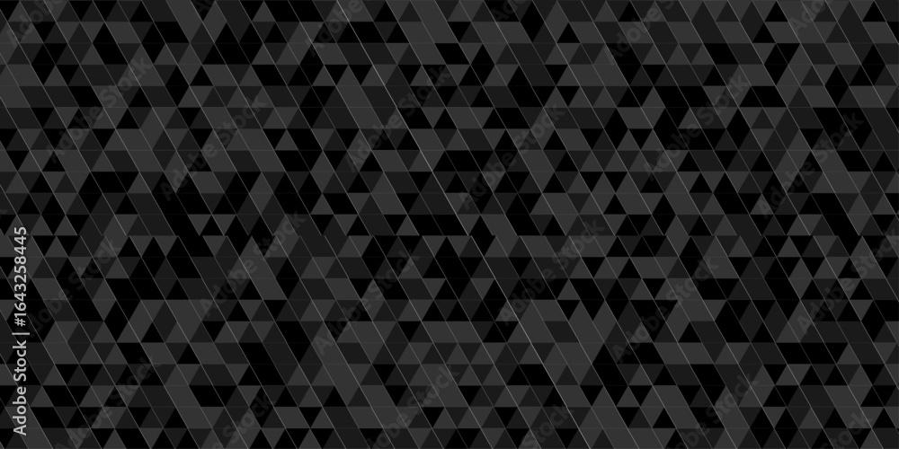Poster geometric black and gray cube square low polygon texture wallpaper. abstract surface creative diamon