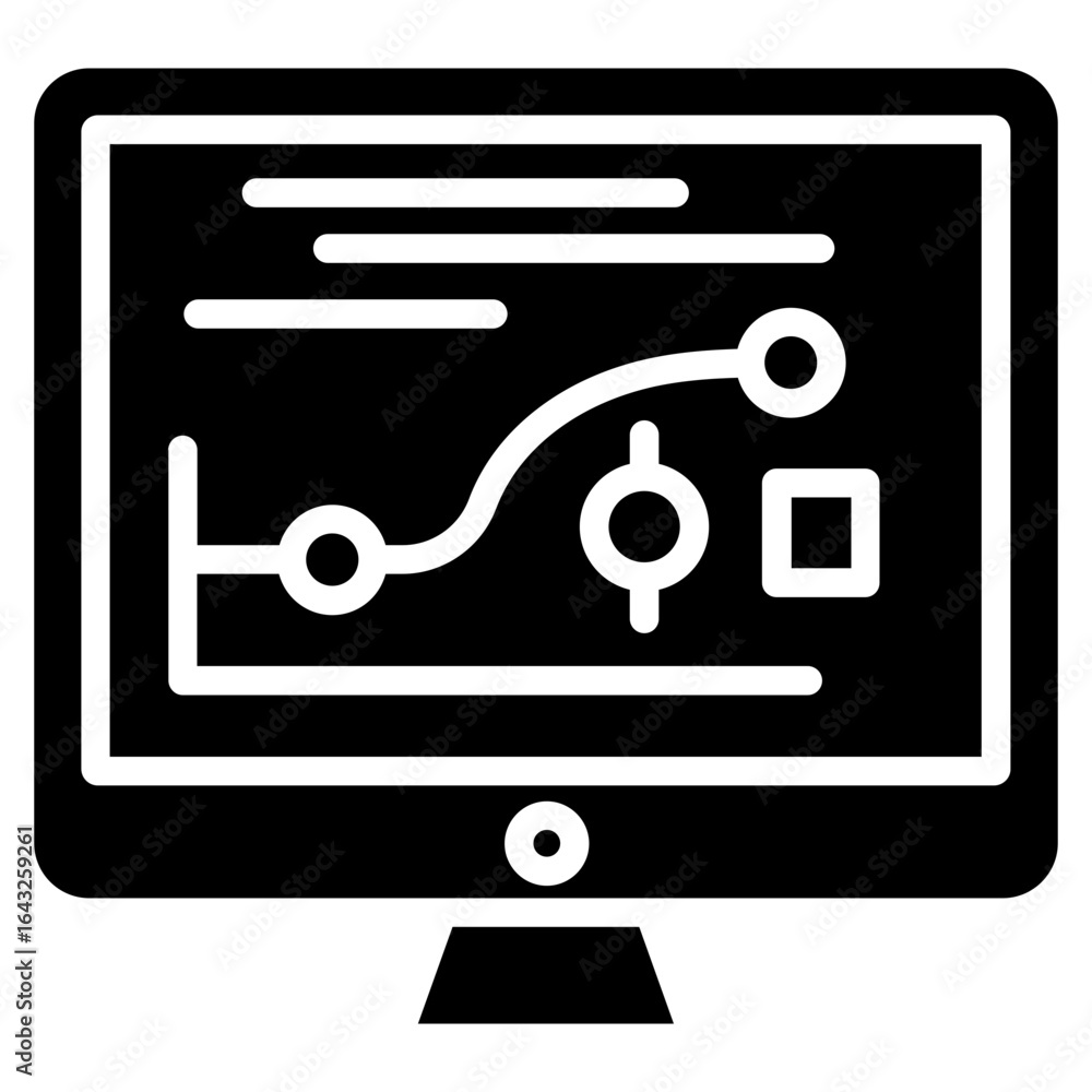 Poster test scenario icon vector image. can be used for quality assurance.