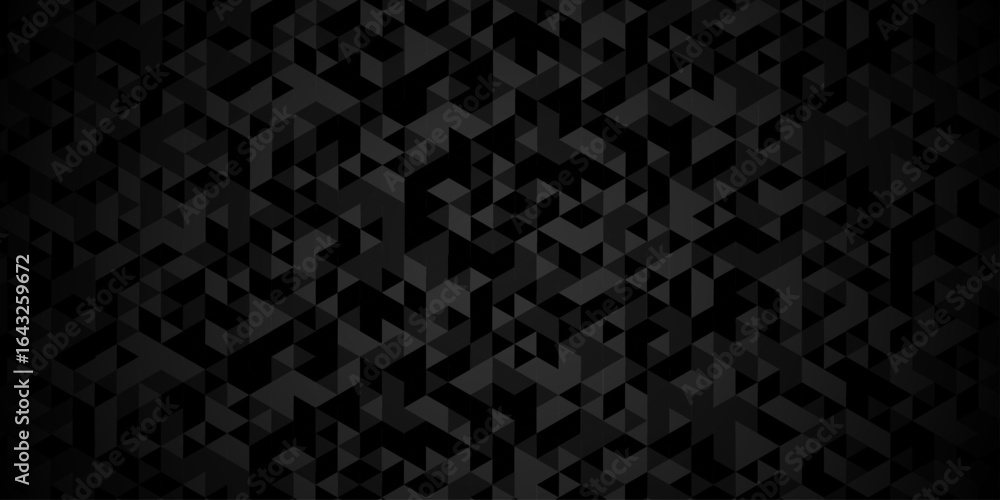 Poster geometric black and gray cube square low polygon texture wallpaper. abstract surface creative diamon