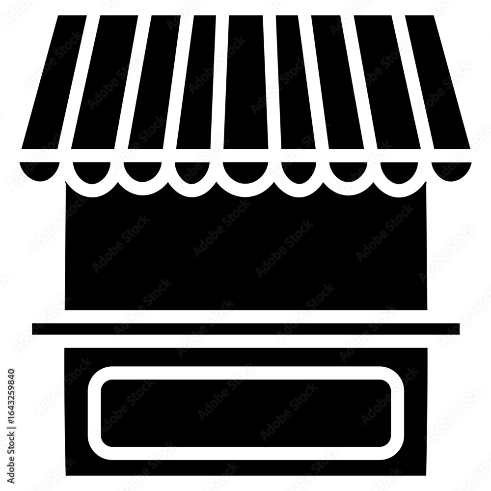 Poster concession stand icon vector image. can be used for amusement park.