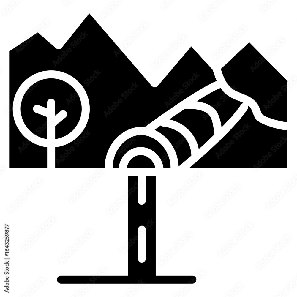 Poster log flume icon vector image. can be used for amusement park.