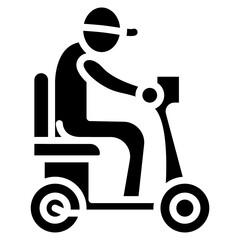 Ride Operator icon vector image. Can be used for Amusement Park.