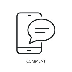 Comment thin line vector icons.