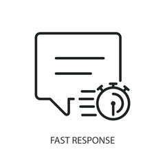 Fast response thin line vector icons.