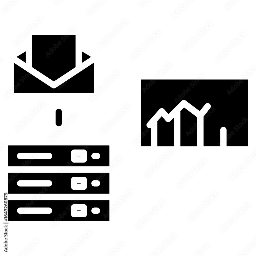 Poster network management icon vector image. can be used for networking.
