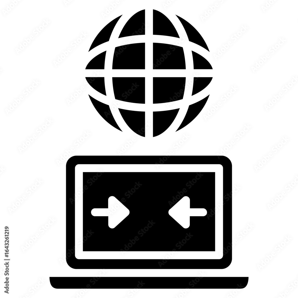Poster Network Data Transfer icon vector image. Can be used for Networking.
