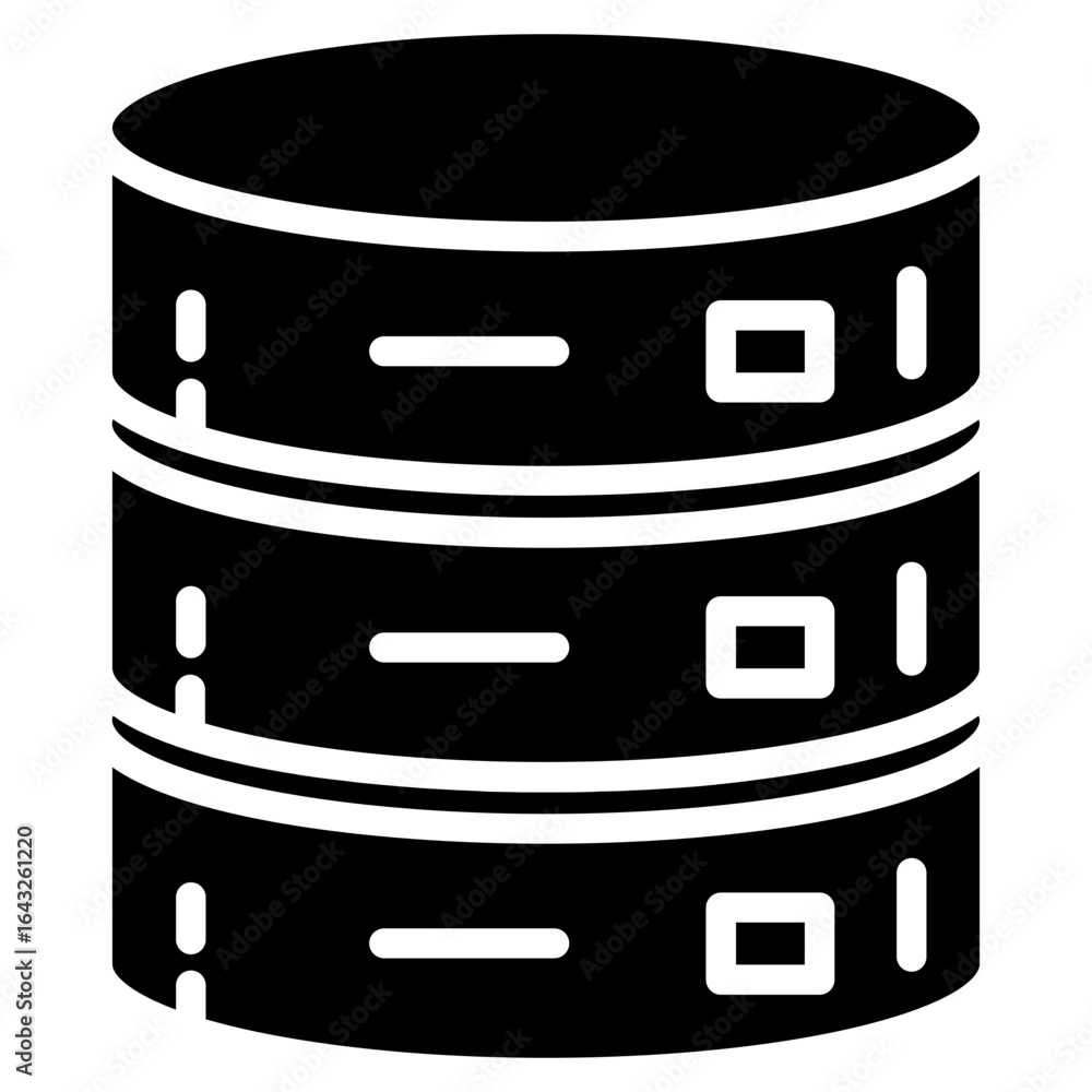 Poster Network Data Storage icon vector image. Can be used for Networking.