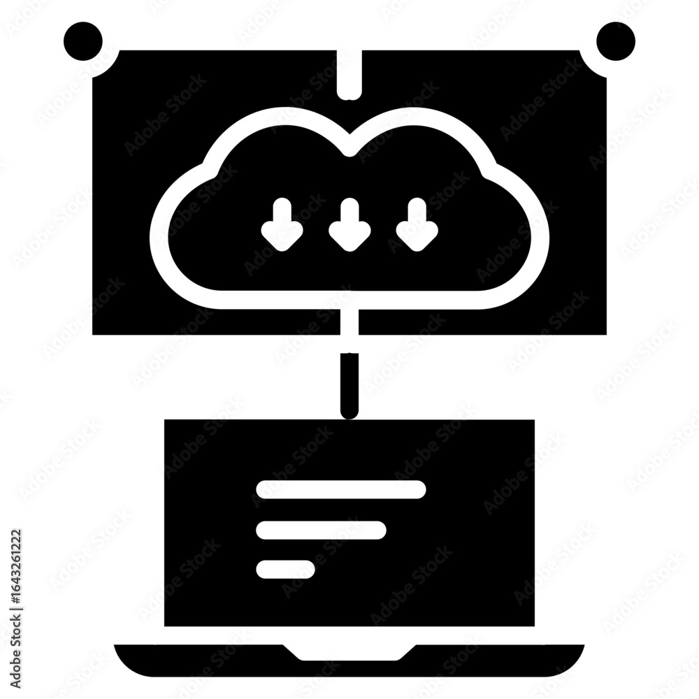 Poster network data backup icon vector image. can be used for networking.