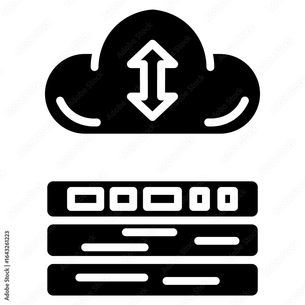 Poster Network Data Recovery icon vector image. Can be used for Networking.