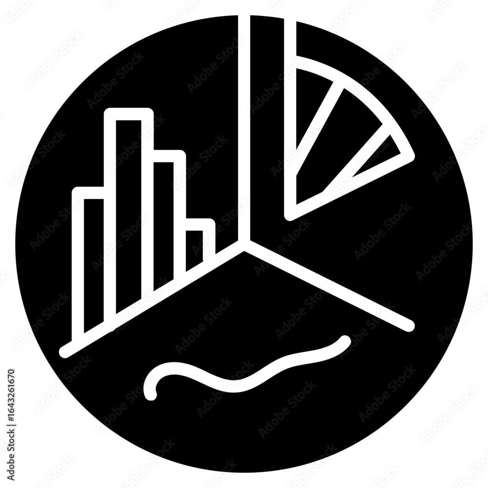 Poster market share icon vector image. can be used for business analytics.