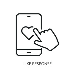 Like response thin line vector icons.