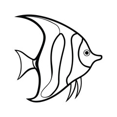 Fototapeta premium continuous single line drawing of an angelfish sm (1).eps
