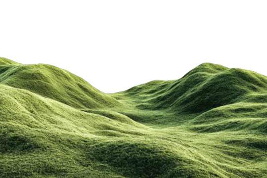Green hills, topographic map, abstract landscape