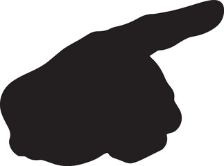 Cartoon Hand Pointing Forward with Index Finger