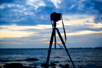 camera on tripod