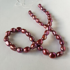 Strand of Pink Dyed Freshwater Pearls