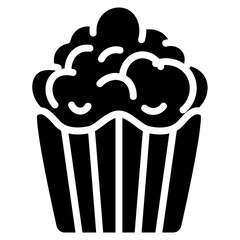 Popcorn icon vector image. Can be used for Rugby.