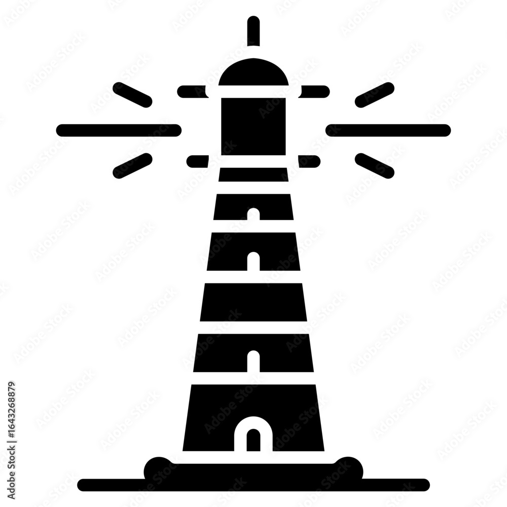 Poster lighthouse icon vector image. can be used for ocean.