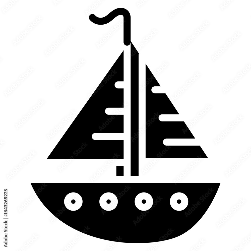 Poster yatch icon vector image. can be used for ocean.