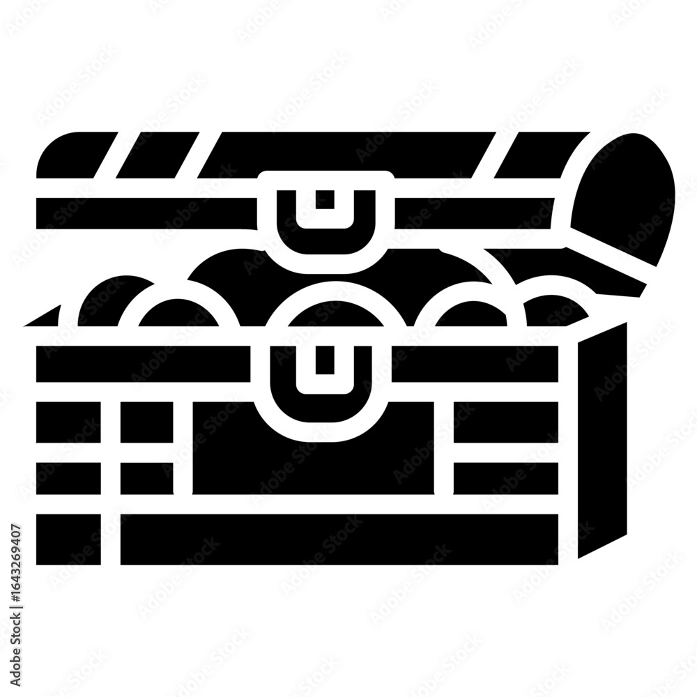 Poster treasure icon vector image. can be used for ocean.