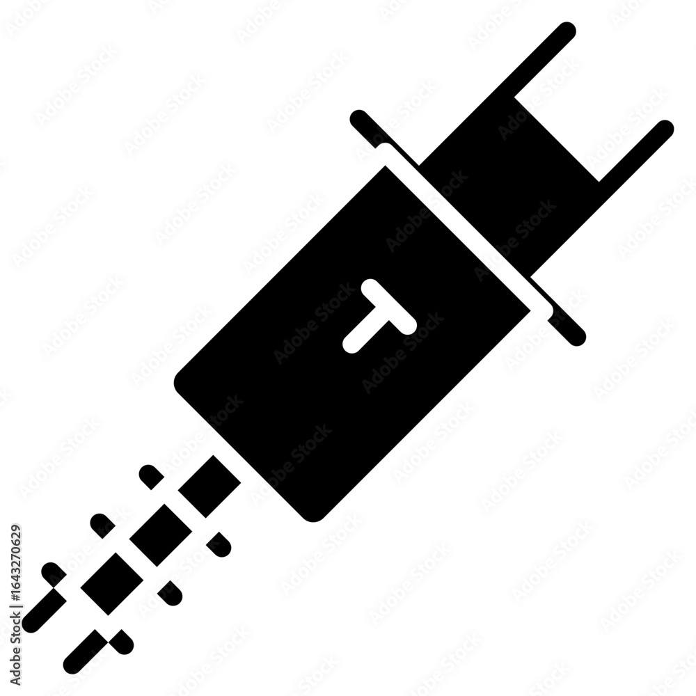 Poster antistatic icon vector image. can be used for fabric features.