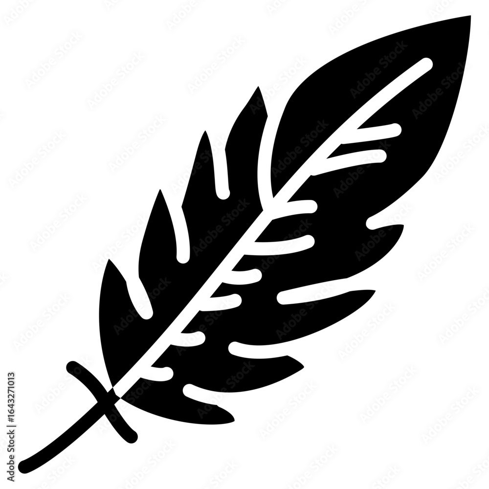 Poster feathers icon vector image. can be used for fabric features.