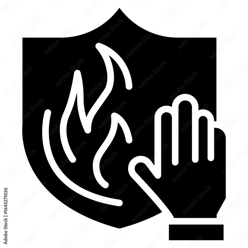 Aufkleber fireproof icon vector image. can be used for fabric features.