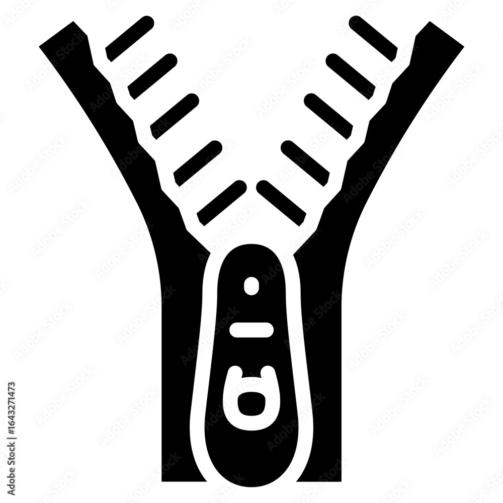 Poster zipper icon vector image. can be used for fabric features.