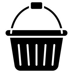 Shopping Bucket icon vector image. Can be used for Supermarket.