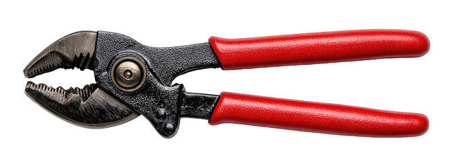 Obraz premium Black metal pliers with red handles