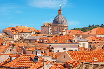 Obraz premium Tiled roofs of Dubrovnik. Croatia