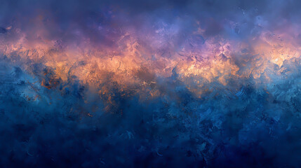 Abstract Background of Sadness and Chaos in Deep Blue and Purple Hues