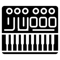 Synthesizer icon vector image. Can be used for Instrument.